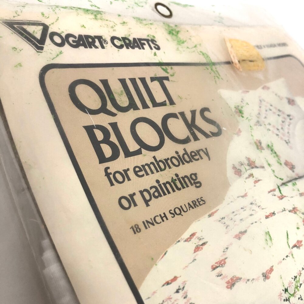 Vogart Crafts Quilt Blocks Kit, Roses Pattern, Style #8642A, VINTAGE - Picture 2 of 5